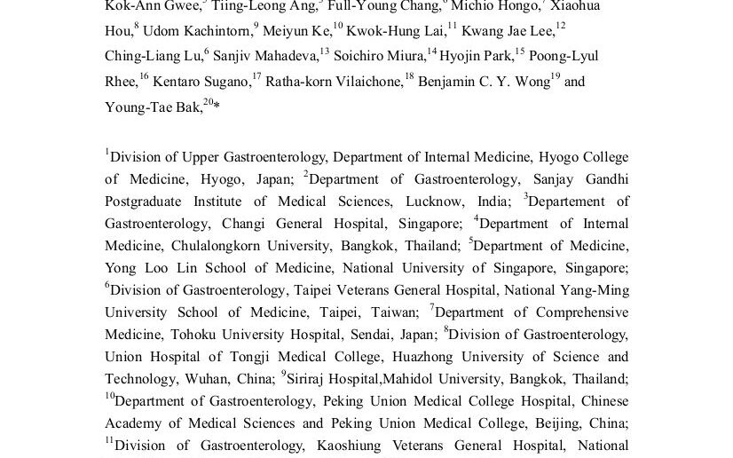 asian consensus report on functional dyspepsia